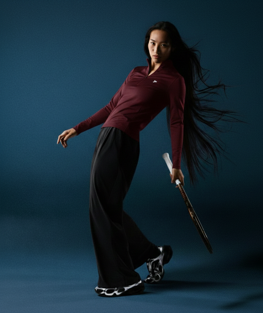 Buzo Deportivo Rolling Dama – Microfibra Premium vinotinto