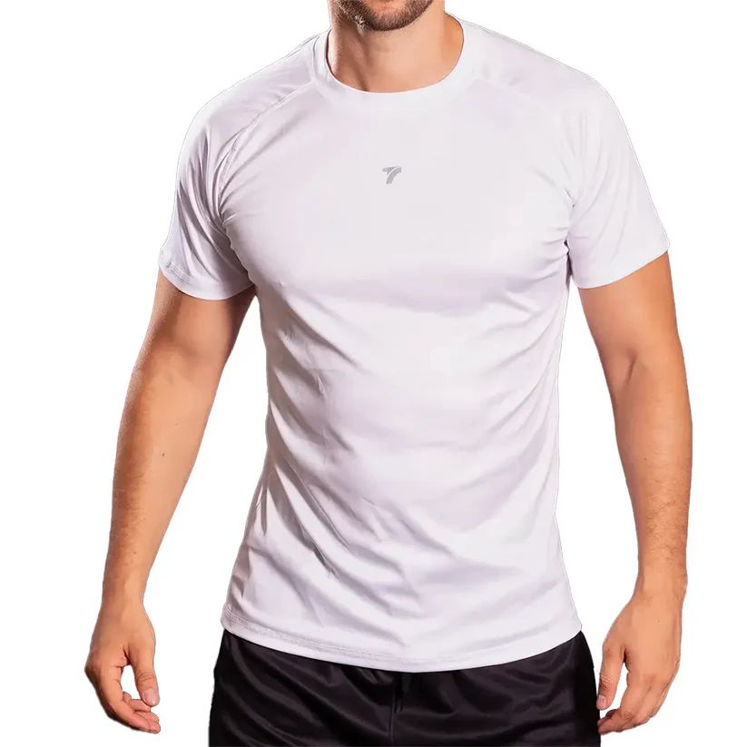 Camiseta manga corta microfibra blanca hombre