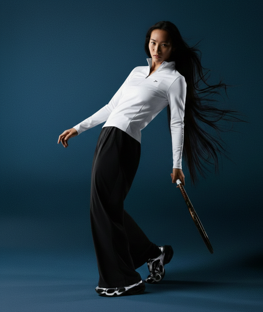 Buzo Deportivo Rolling  Dama – Microfibra Premium Blanco